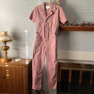 Pistola Pink Utility Jumpsuit with Short Sleeves